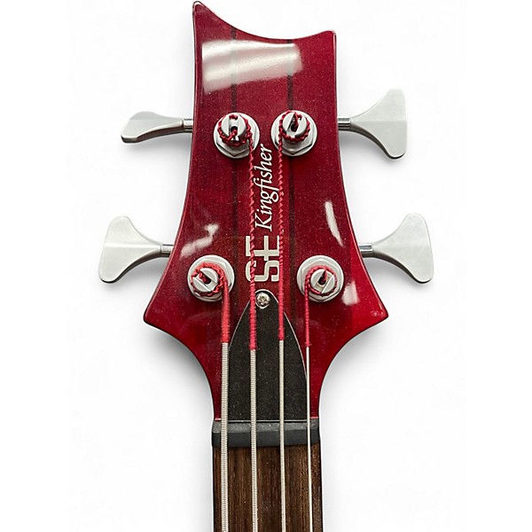 Used PRS SE Kingfisher Scarlett Red Electric Bass Guitar