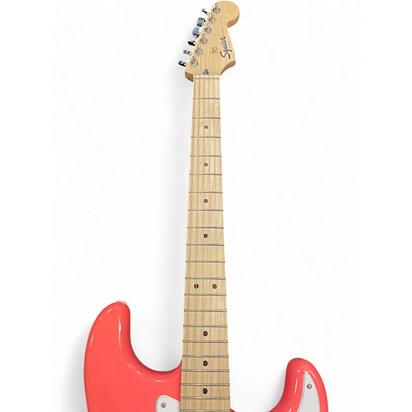 Used Squier Stratocaster HSS CORAL Solid Body Electric Guitar