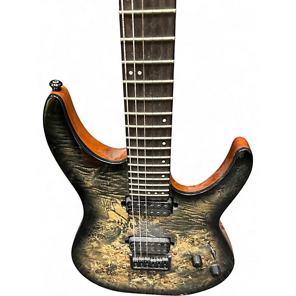 Used Schecter Guitar Research CR6 Trans Black Solid Body Electric Guitar