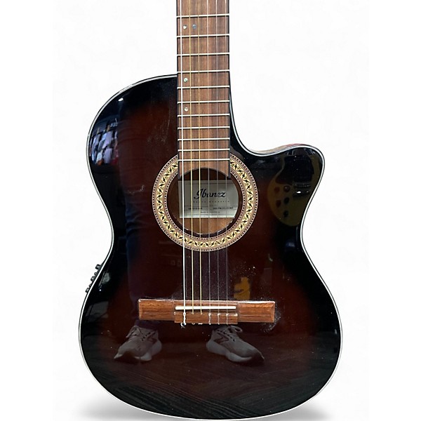 Used Ibanez ga35tce Walnut Classical Acoustic Electric Guitar
