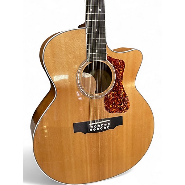 Used Guild f2512ce deluxe Natural 12 String Acoustic Electric Guitar