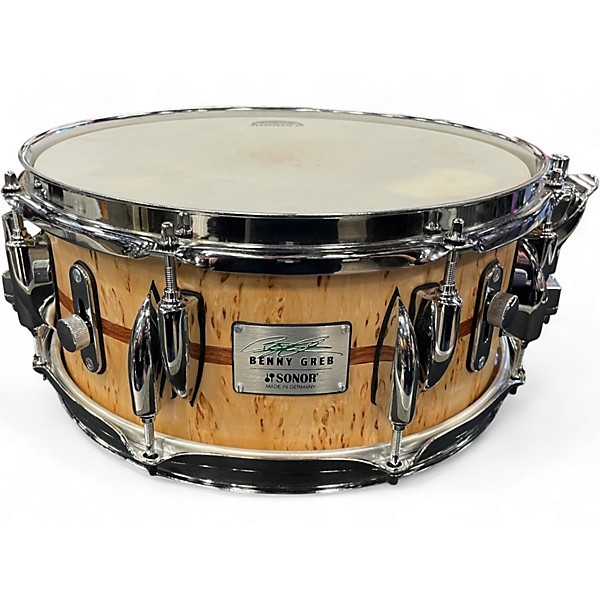 Used SONOR 14X6.5 Benny Greb Snare Natural Drum