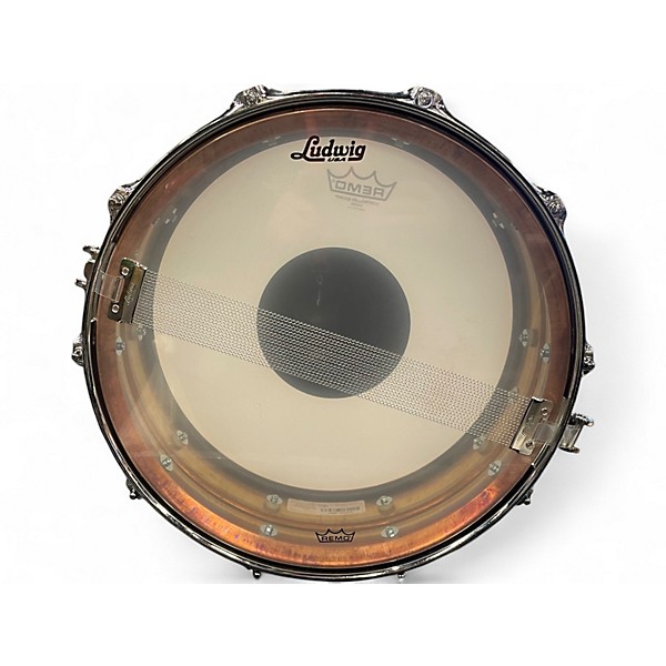 Used Ludwig 14X4 RAW BRONZE SNARE BRONZE Drum