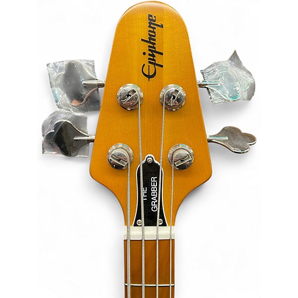Used Epiphone GRABBER Natural Electric Bass Guitar