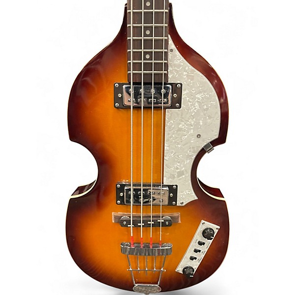 Used Hofner HI BB 3 Tone Sunburst Electric Bass Guitar