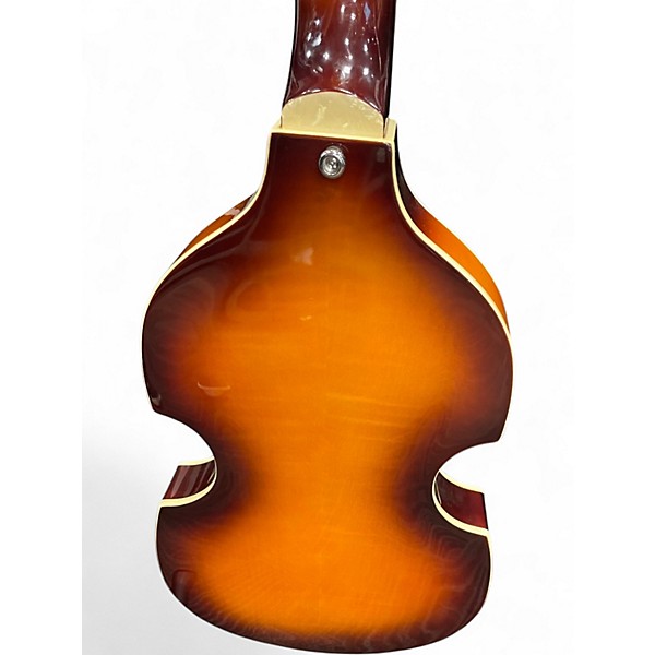 Used Hofner HI BB 3 Tone Sunburst Electric Bass Guitar