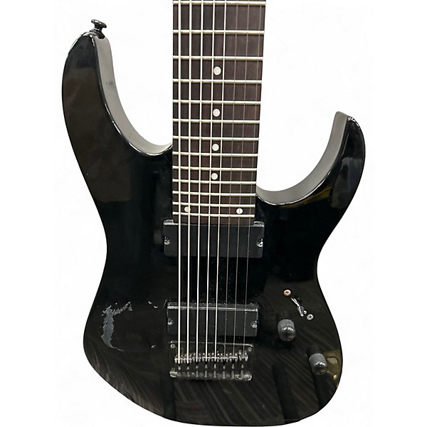 Used Ibanez RG8 8 String Black Solid Body Electric Guitar