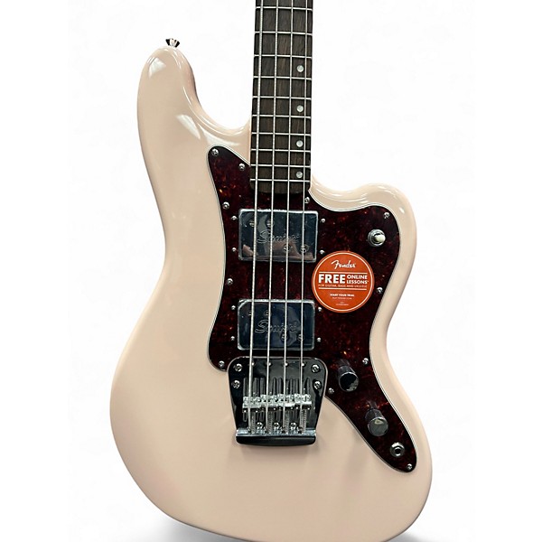 Used Squier Paranormal Rascal Pink Electric Bass Guitar