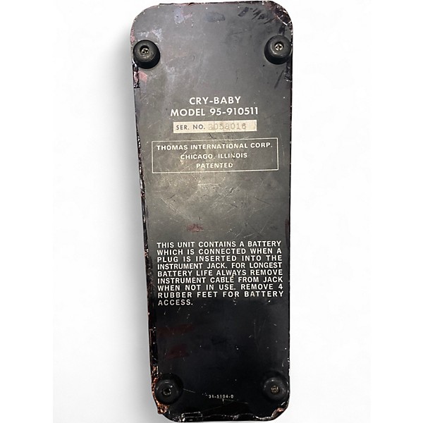 Vintage 1977 Thomas Organ Company Cry Baby Effect Pedal