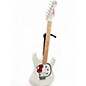 Used Squier Hello Kitty Stratocaster single humbucker white WHITE Solid Body Electric Guitar
