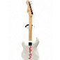 Used Squier Hello Kitty Stratocaster single humbucker white WHITE Solid Body Electric Guitar