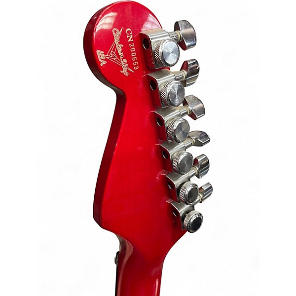 Vintage 1993 Fender Custom Deluxe Stratocaster Candy Apple Red Solid Body Electric Guitar