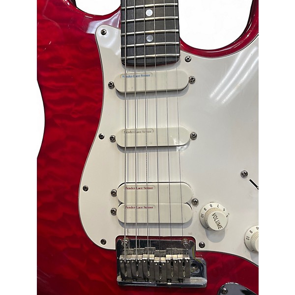 Vintage 1993 Fender Custom Deluxe Stratocaster Candy Apple Red Solid Body Electric Guitar