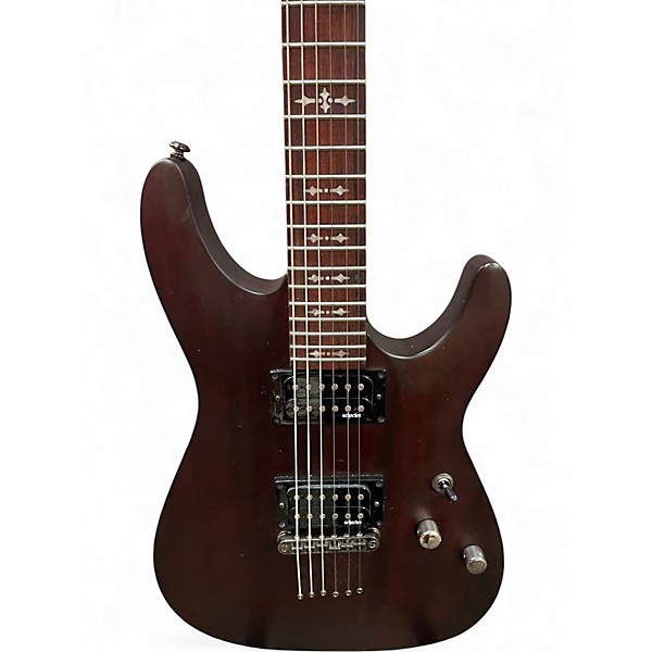 Used Schecter Guitar Research Omen 6 Satin Walnut Solid Body Electric Guitar