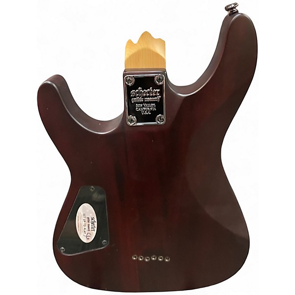 Used Schecter Guitar Research Omen 6 Satin Walnut Solid Body Electric Guitar