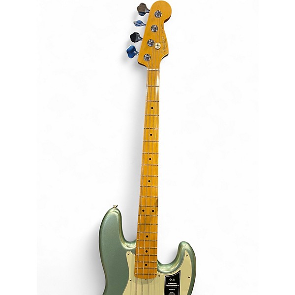 Used Fender American Professional II Jazz Bass Surf Green Electric Bass Guitar