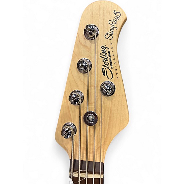 Used Sterling by Music Man Ray5 5 String Pewter Electric Bass Guitar
