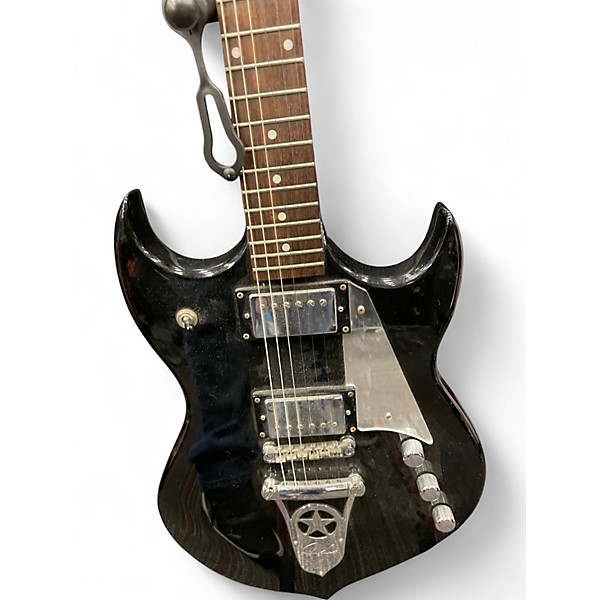 Used Silvertone Paul Stanley PSSN1 Black Solid Body Electric Guitar