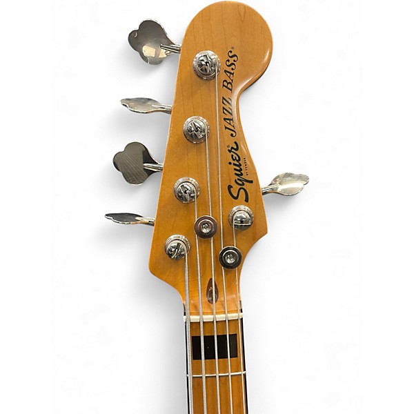Used Squier Vintage Modified Jazz Bass V Black Electric Bass Guitar