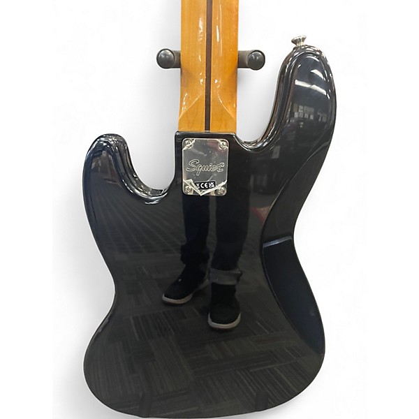 Used Squier Vintage Modified Jazz Bass V Black Electric Bass Guitar