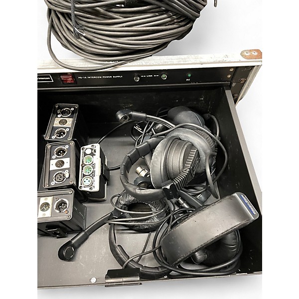 Used Clear Com SET OF 4 HEADSETS WITH BELTPACKS Microphone Pack