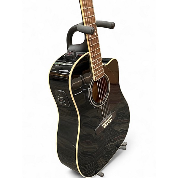 Used Epiphone AJ220SCE BLACK Acoustic Electric Guitar