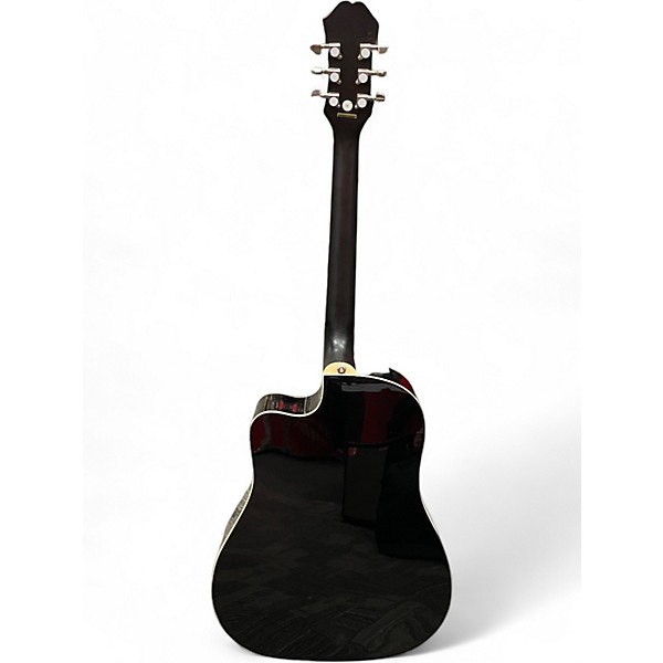 Used Epiphone AJ220SCE BLACK Acoustic Electric Guitar