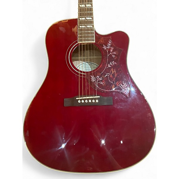 Used Epiphone Hummingbird EC Cherry Acoustic Guitar