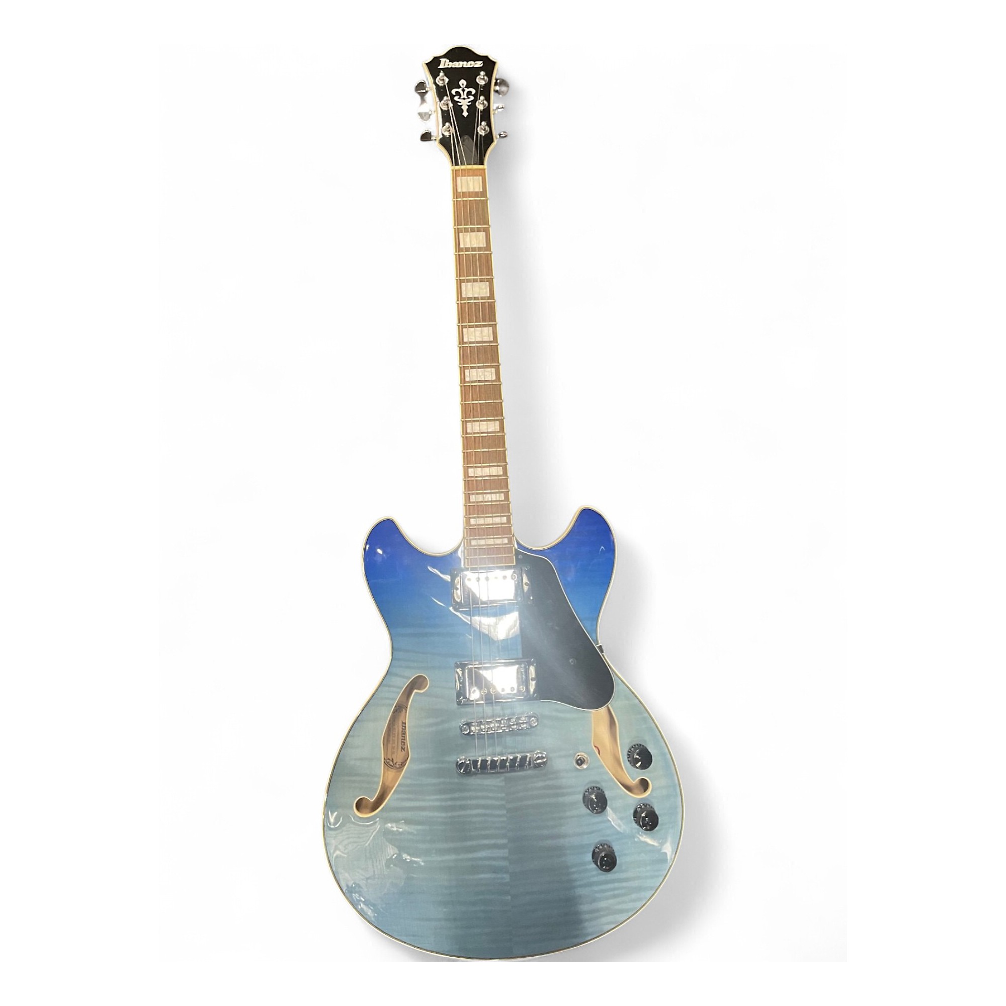 Used Ibanez AS73fm Blue Fade Hollow Body Electric Guitar Blue Fade