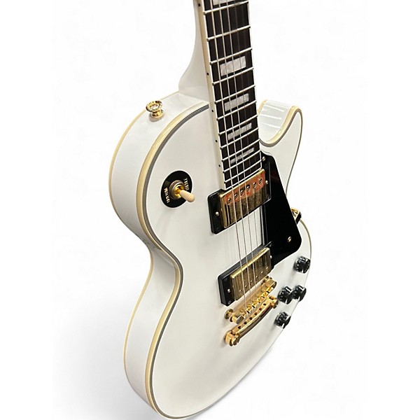 Used Epiphone Les Paul Custom Alpine White Solid Body Electric Guitar