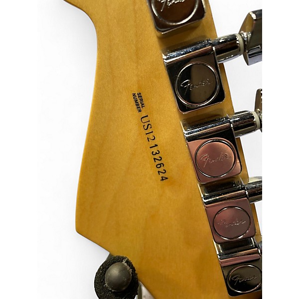 Used Fender AMERICAN STANDARD STRATOCASTER WITH MODDED BRASS NUT White Solid Body Electric Guitar