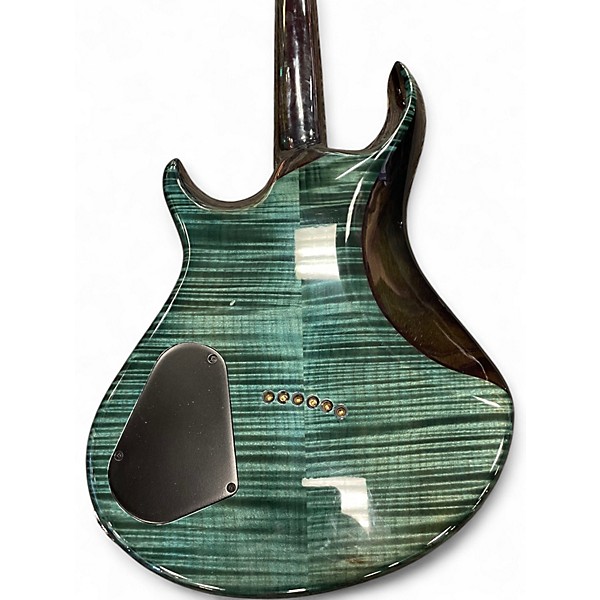 Used Warrior Dran Michael Custom Trans Turquoise Solid Body Electric Guitar