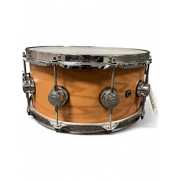 Used DW 14in OAK HVLT SNARE DRUM Worn Natural Drum