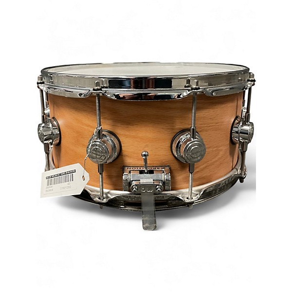 Used DW 14in OAK HVLT SNARE DRUM Worn Natural Drum