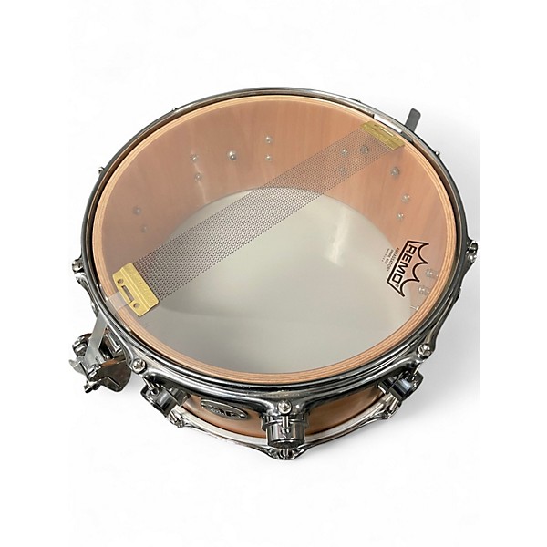 Used DW 14in OAK HVLT SNARE DRUM Worn Natural Drum
