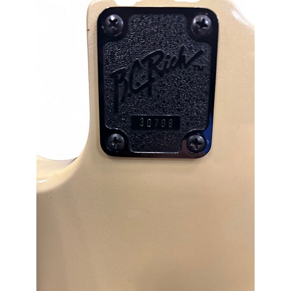 Used B.C. Rich NJ Series Warlock Bass Antique Ivory Electric Bass Guitar