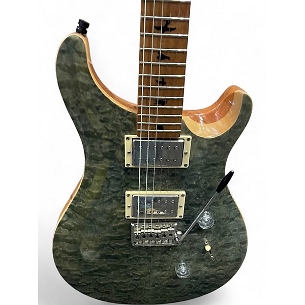 Used PRS SE Custom 24 CU4QTTTG Roasted Maple Neck TRAMPUS GREEN Solid Body Electric Guitar