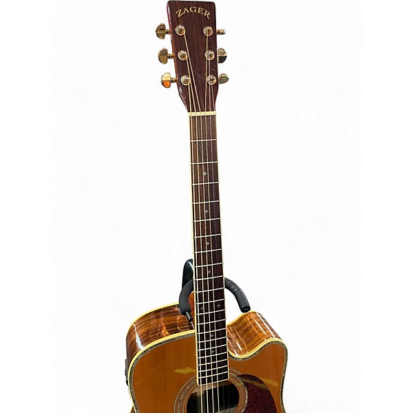 Used Zager ZAD-80CE Natural Acoustic Electric Guitar