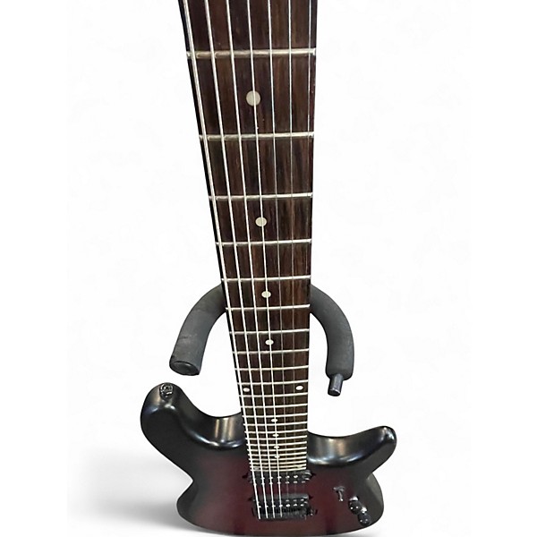 Used Sterling by Music Man Jason Richardson Cutlass 7 string Crimson Red Burst Solid Body Electric Guitar