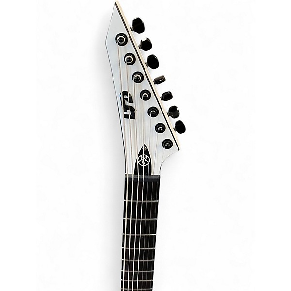 Used ESP LTD M-7B HT Baritone Arctic Metal ARTIC WHITE Baritone Guitars