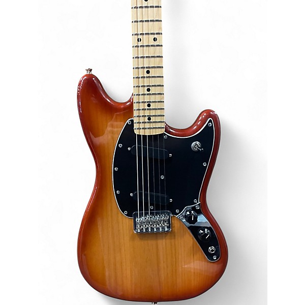 Used Fender Modern Player Mustang Sienna Sunburst Solid Body Electric Guitar