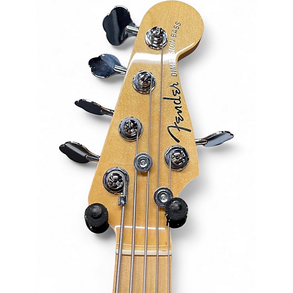 Used 2014 Fender American Deluxe Dimension Bass V HH Natural Electric Bass Guitar