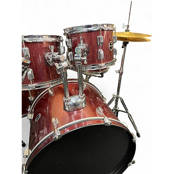 Used PDP by DW 5 Piece Encore Ruby Red Drum Kit