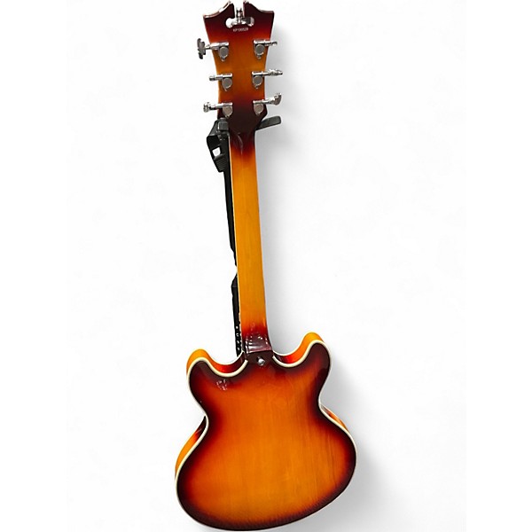 Used D'Angelico Premier Series DC 3 Tone Sunburst Hollow Body Electric Guitar