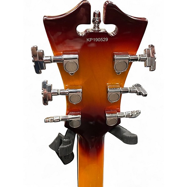 Used D'Angelico Premier Series DC 3 Tone Sunburst Hollow Body Electric Guitar