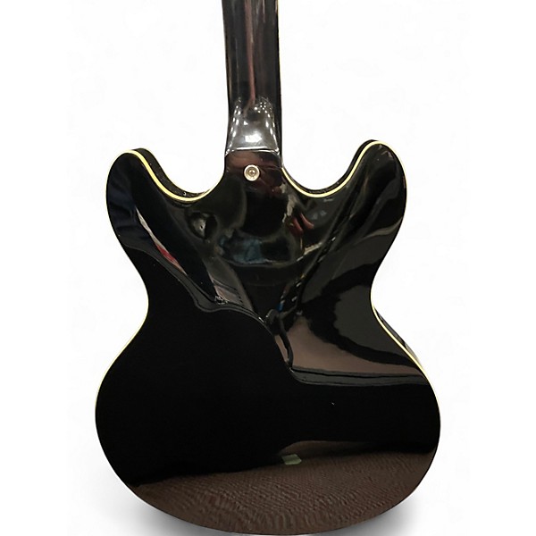 Used D'Angelico Premier Series DC Black Hollow Body Electric Guitar