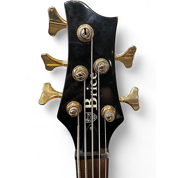 Used Brice 5 STRING BASS' TRANSLUCENT GREEN/BLACK Electric Bass Guitar