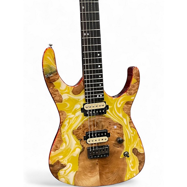 Used Leo Jaymz monsoon burl Solid Body Electric Guitar