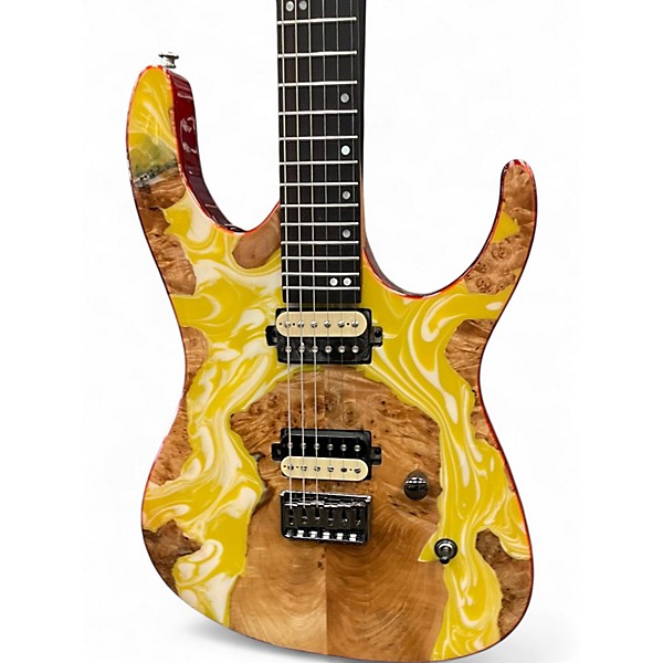 Used Leo Jaymz monsoon burl Solid Body Electric Guitar