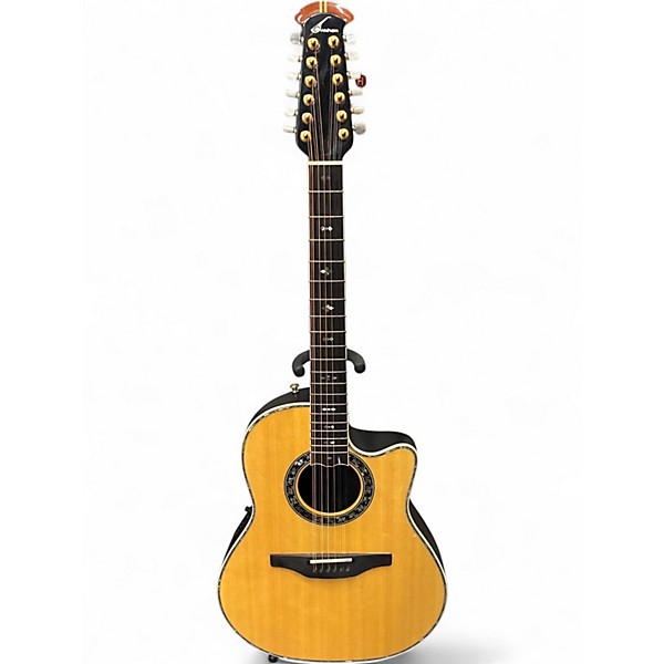 Used Ovation custom legend 6759 Natural 12 String Acoustic Electric Guitar